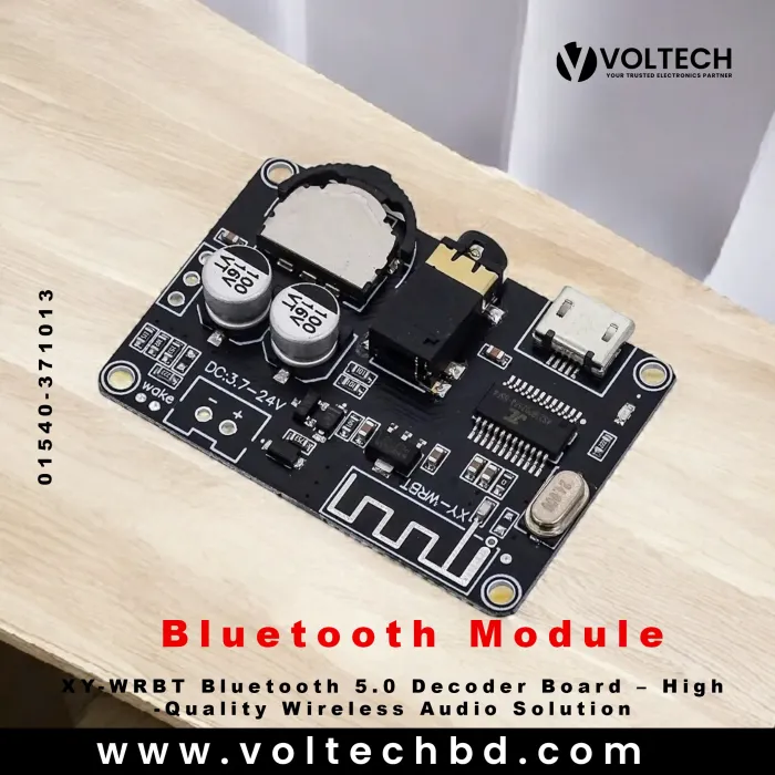 Bluetooth 5.0 Decoder Board – XY-WRBT | Wide Voltage & Volume Adjustable | Buy Online at Voltech Electronics